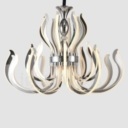 Lustre moderno contemporâneo de acrílico com 24 luzes e cúpula de acrílico