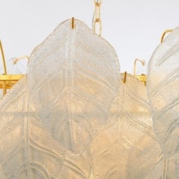 Luminária pendente moderna contemporânea de aço com 4 luzes e cúpula de vidro