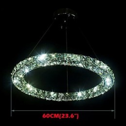 Luminária pendente de cristal moderna, única, três lados, K9, cristal, luzes de teto internas, luminárias