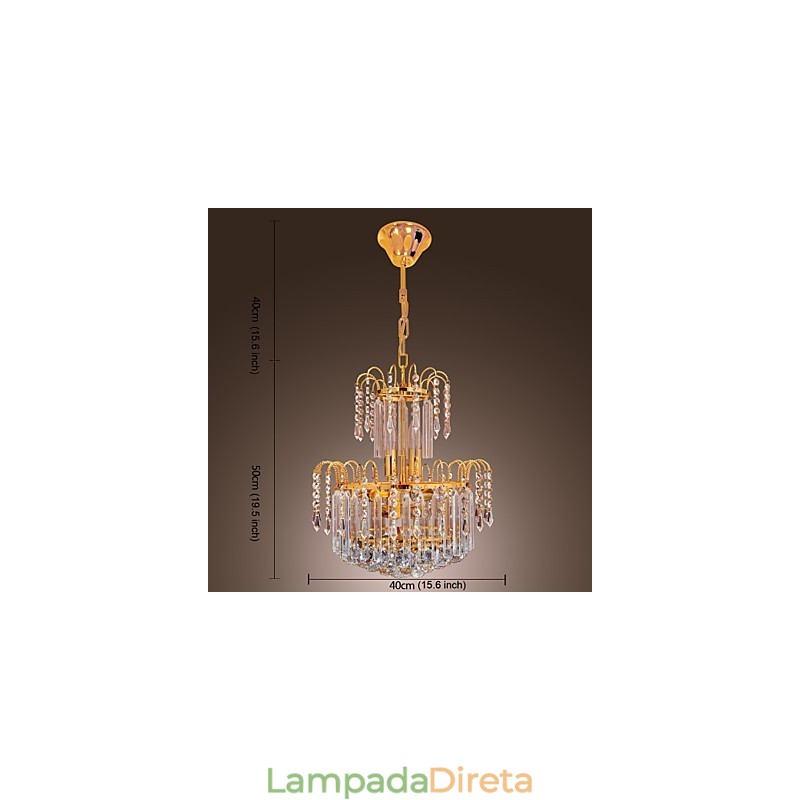 Lustre de Cristal de Luxo com 7 Luzes