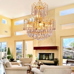Lustre de Cristal de Luxo com 7 Luzes