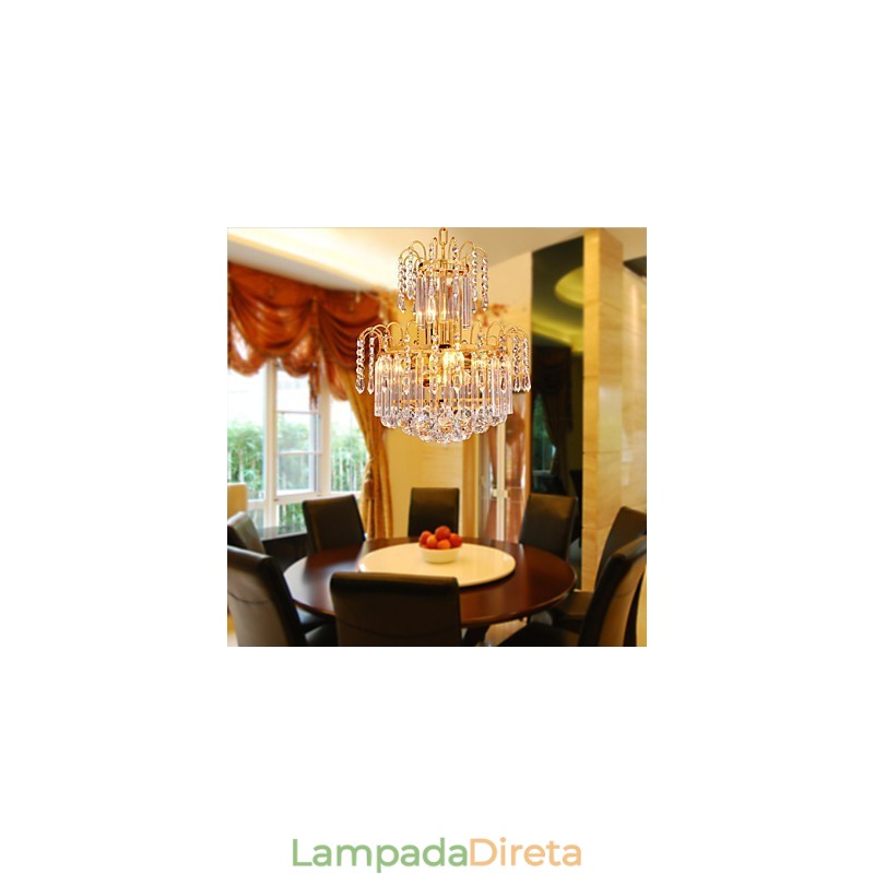 Lustre de Cristal de Luxo com 7 Luzes