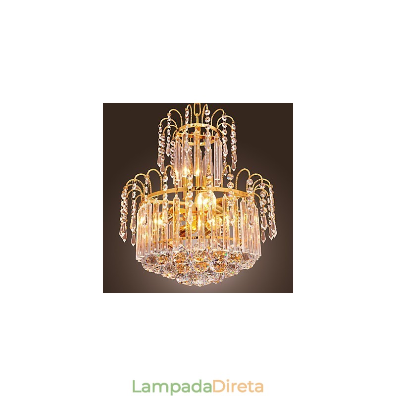 Lustre de Cristal de Luxo com 7 Luzes