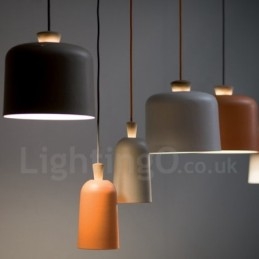 Luminária pendente moderna contemporânea de liga de alumínio com 1 luz e sombra de liga de alumínio