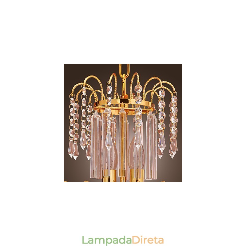 Lustre de Cristal de Luxo com 7 Luzes