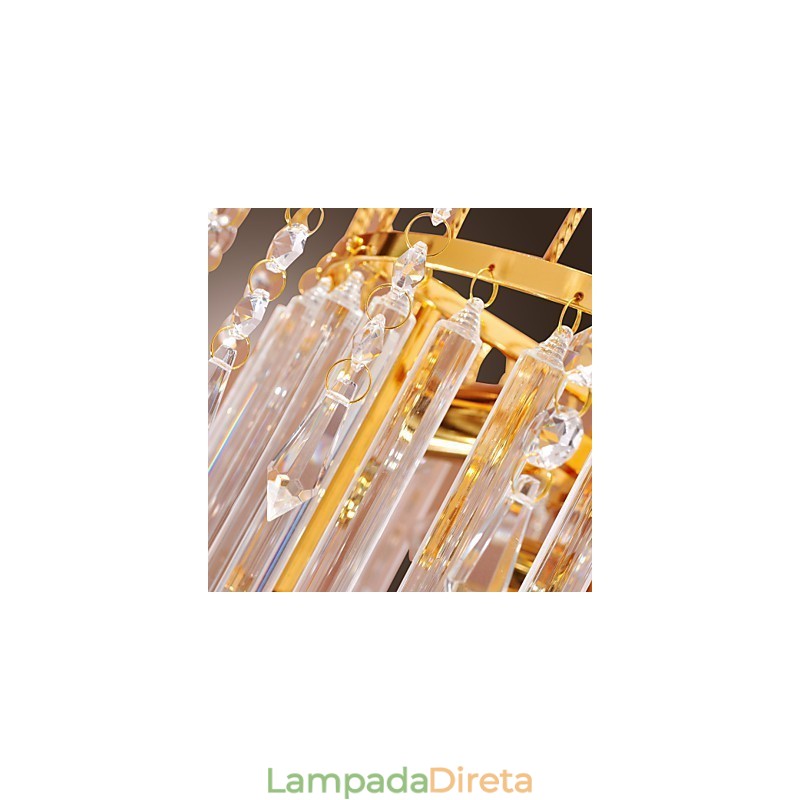 Lustre de Cristal de Luxo com 7 Luzes