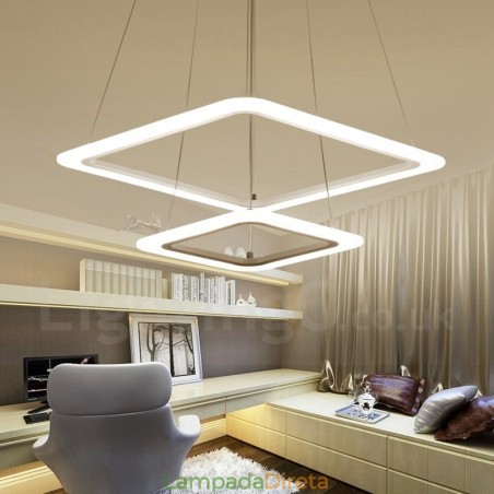 Luminária pendente moderna contemporânea de liga de alumínio com 2 luzes e cúpula de acrílico Luminária pendente moderna contemporânea de liga de alumínio com 2 luzes e cúpula de acrílico