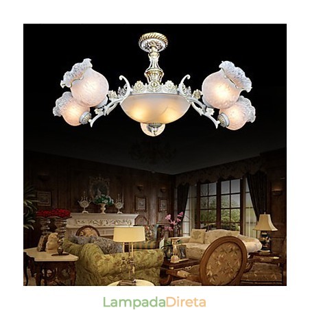 Lustre Tradicional Clássico Vintage Retro Metal Lustre Tradicional Clássico Vintage Retro Metal