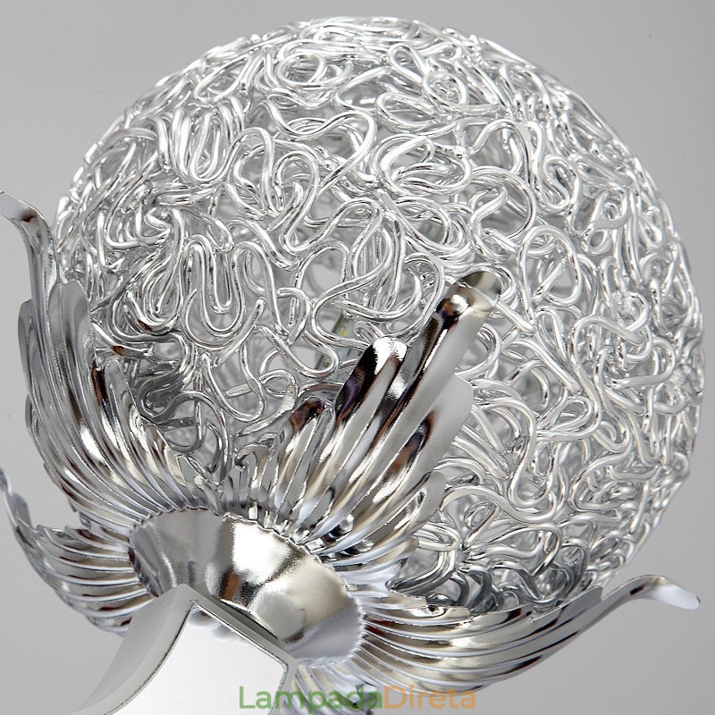 Lustre moderno contemporâneo regulável de aço com 8 luzes e sombra de liga de alumínio