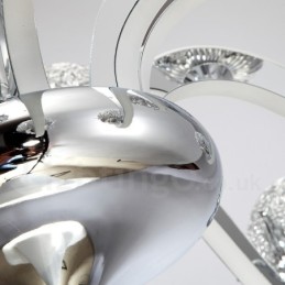 Lustre moderno contemporâneo regulável de aço com 12 luzes e sombra de liga de alumínio