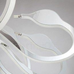 Lustre moderno contemporâneo regulável de aço com 10 luzes e cúpula de acrílico
