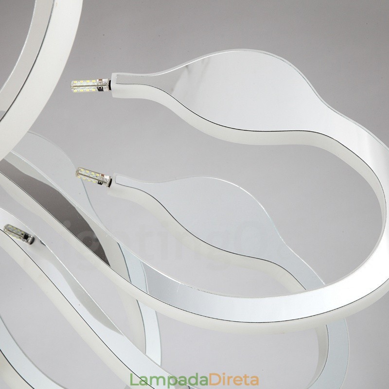 Lustre moderno contemporâneo regulável de aço com 10 luzes e cúpula de acrílico