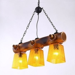 Lustre de bambu europeu, mediterrâneo e americano