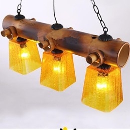 Lustre de bambu europeu, mediterrâneo e americano