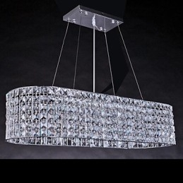 Lustre de cristal cromado moderno e contemporâneo