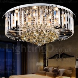 6 Luzes de Teto Contemporâneas Modernas com Sombra de Cristal