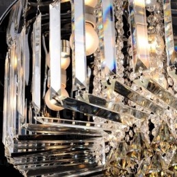 6 Luzes de Teto Contemporâneas Modernas com Sombra de Cristal