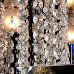 6 Luzes de Teto Contemporâneas Modernas com Sombra de Cristal