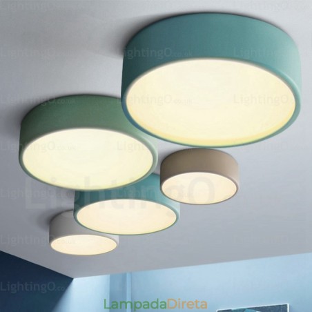 1 Luzes de teto nórdicas com cúpula de acrílico 1 Luzes de teto nórdicas com cúpula de acrílico