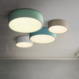 1 Luzes de teto nórdicas com cúpula de acrílico