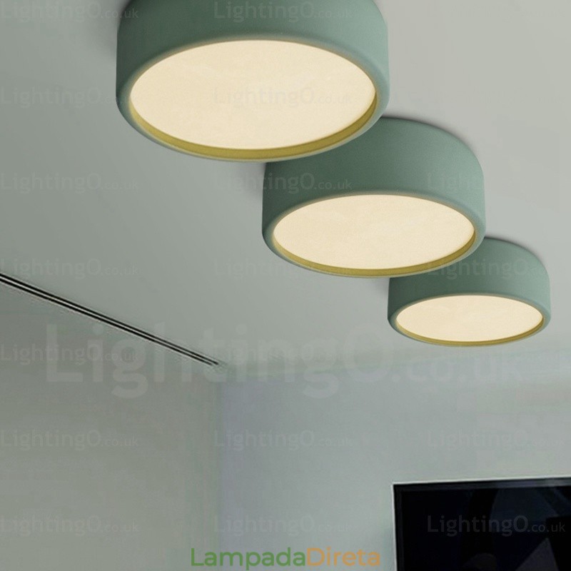 1 Luzes de teto nórdicas com cúpula de acrílico