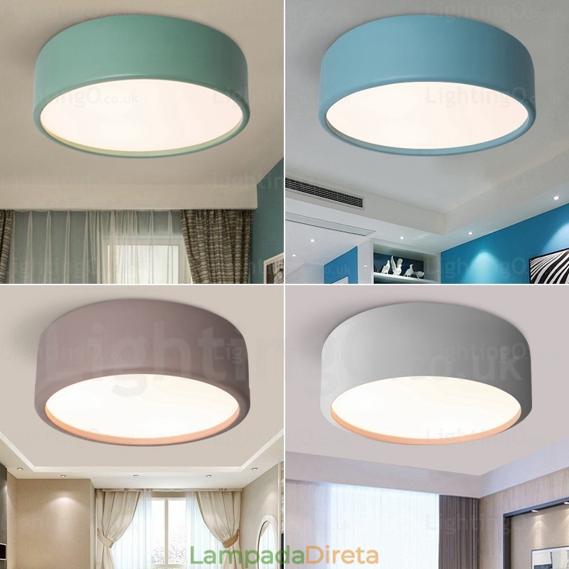 1 Luzes de teto nórdicas com cúpula de acrílico