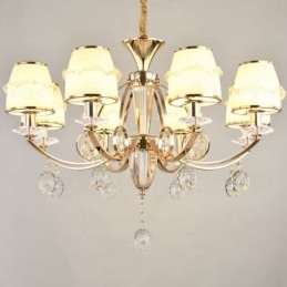 Lustre nórdico de 6 luzes com cúpula de vidro
