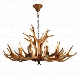 Lustre moderno contemporâneo nórdico rústico de 8 luzes