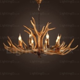 Lustre moderno contemporâneo nórdico rústico de 8 luzes