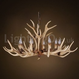 Lustre moderno contemporâneo nórdico rústico de 8 luzes