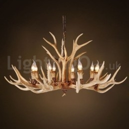 Lustre moderno contemporâneo nórdico rústico de 8 luzes