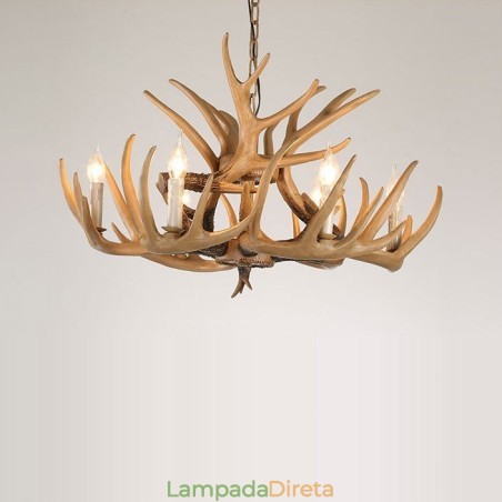 Lustre retrô vintage de 6 luzes Lustre retrô vintage de 6 luzes