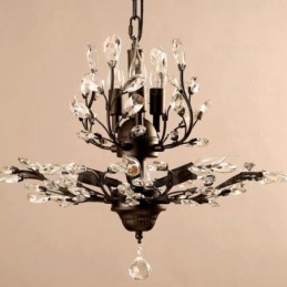 Lustre rústico de 8 luzes