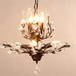 Lustre rústico de 8 luzes