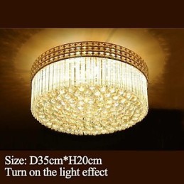 Lustre de luxo moderno cristal absorve luz de cúpula diâmetro 35 cm contém 3 lâmpadas
