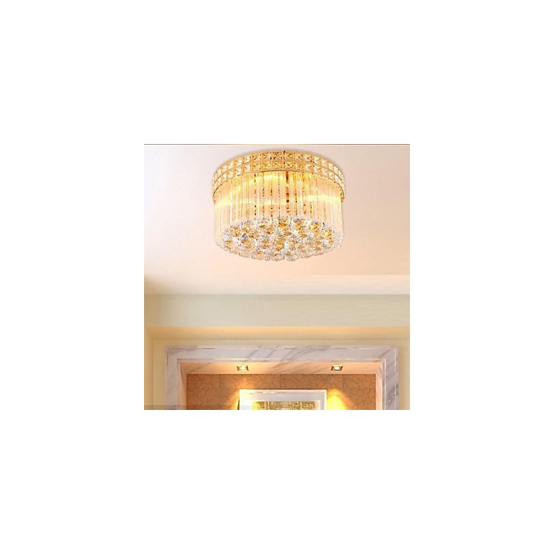 Lustre de luxo moderno cristal absorve luz de cúpula diâmetro 35 cm contém 3 lâmpadas
