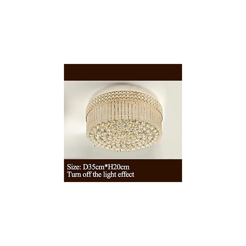 Lustre de luxo moderno cristal absorve luz de cúpula diâmetro 35 cm contém 3 lâmpadas