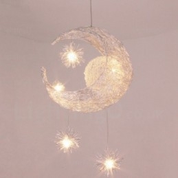 Luminária pendente moderna contemporânea de 5 luzes