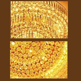 Lustre de luxo moderno cristal absorve luz de cúpula diâmetro 35 cm contém 3 lâmpadas