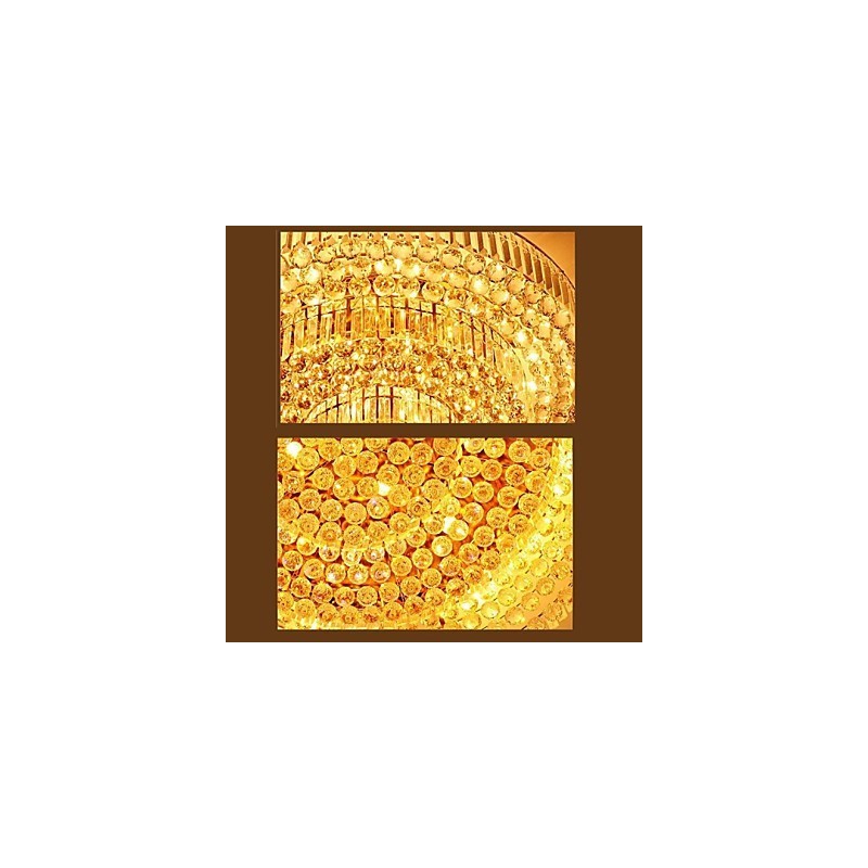 Lustre de luxo moderno cristal absorve luz de cúpula diâmetro 35 cm contém 3 lâmpadas