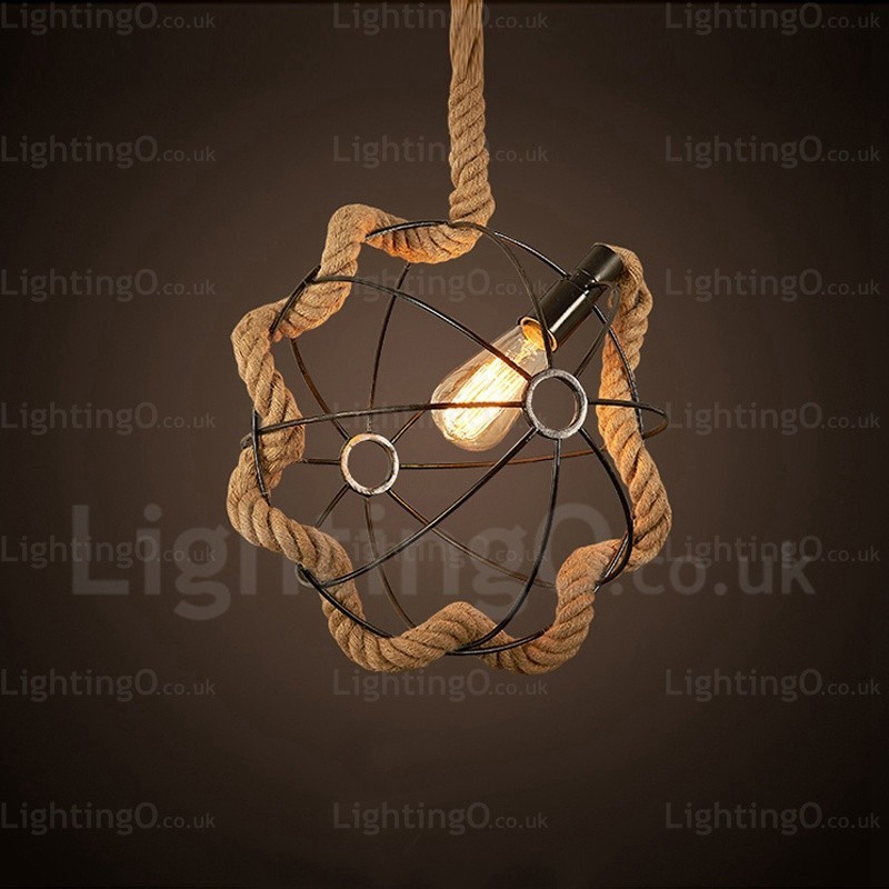 1 Luz Country Rústico Vintage Retro Pendente Luz