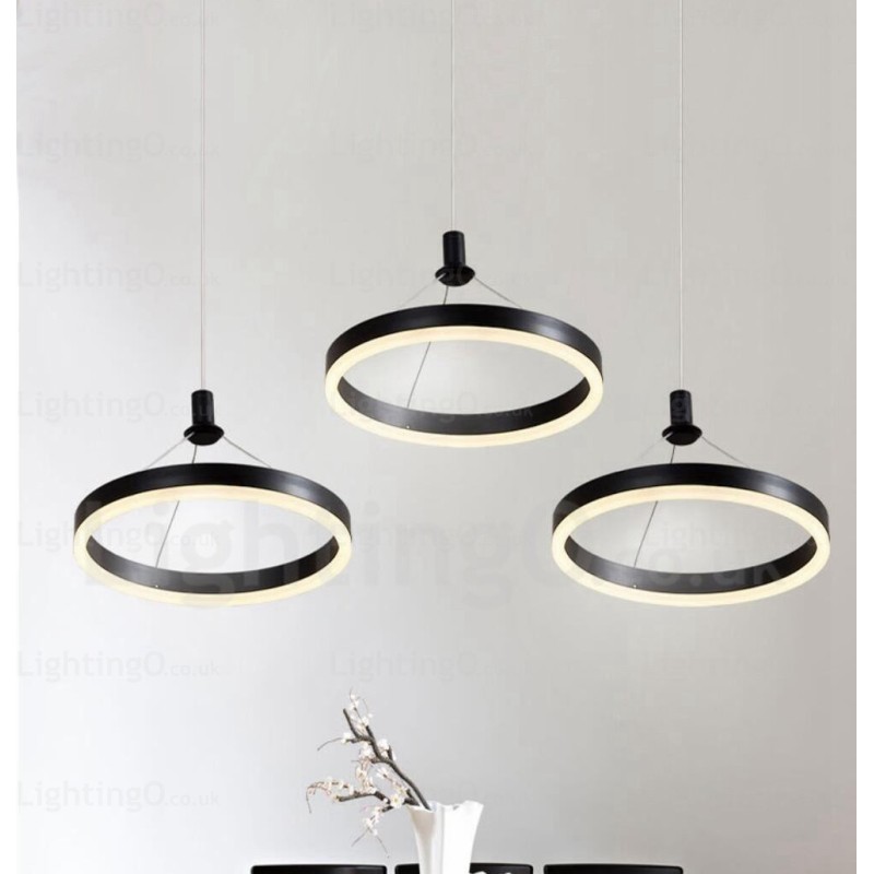 1 luz moderna contemporânea pendente com sombra de acrílico