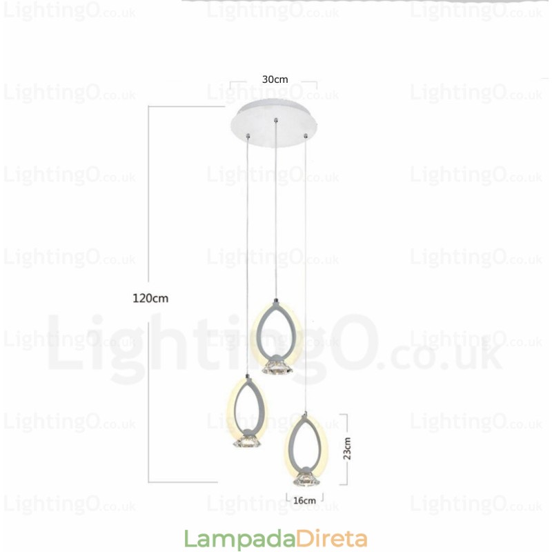 1 luz moderna contemporânea pendente com cúpula de cristal