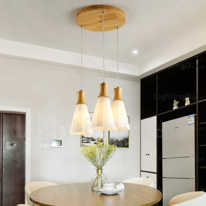 1 luz moderna contemporânea nórdica pendente luz com cúpula de vidro