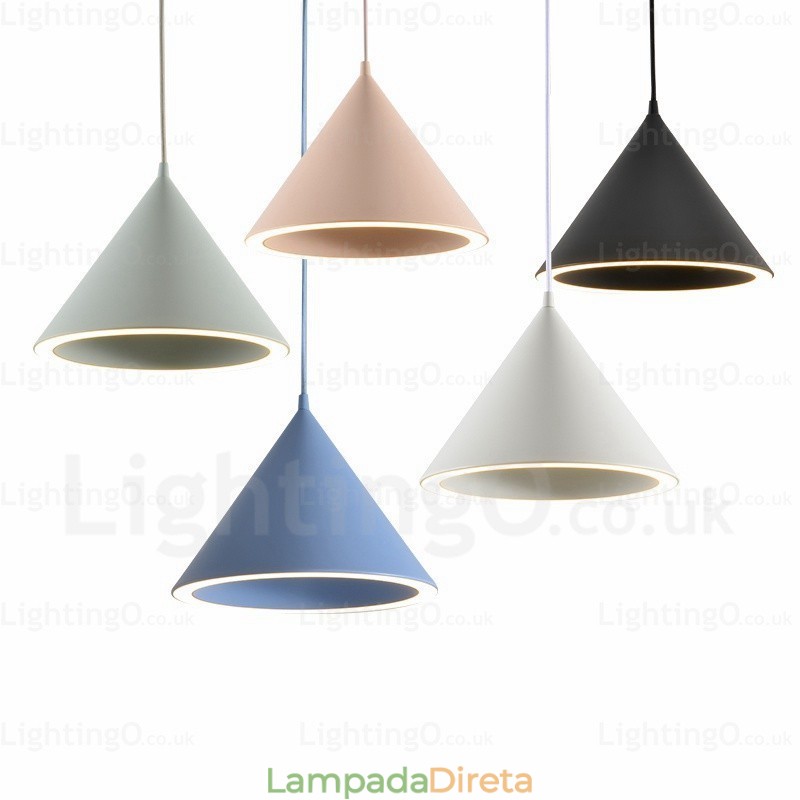 1 luz moderna contemporânea nórdica pendente com sombra de acrílico