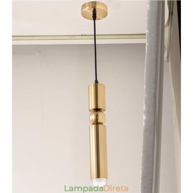 1 luz moderna contemporânea pendente com sombra de acrílico