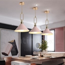 1 Luz Nordic Moderna Contemporânea Pendente Luz com Lojas de Sombra de Aço Inoxidável
