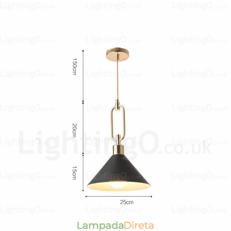 1 Luz Nordic Moderna Contemporânea Pendente Luz com Lojas de Sombra de Aço Inoxidável