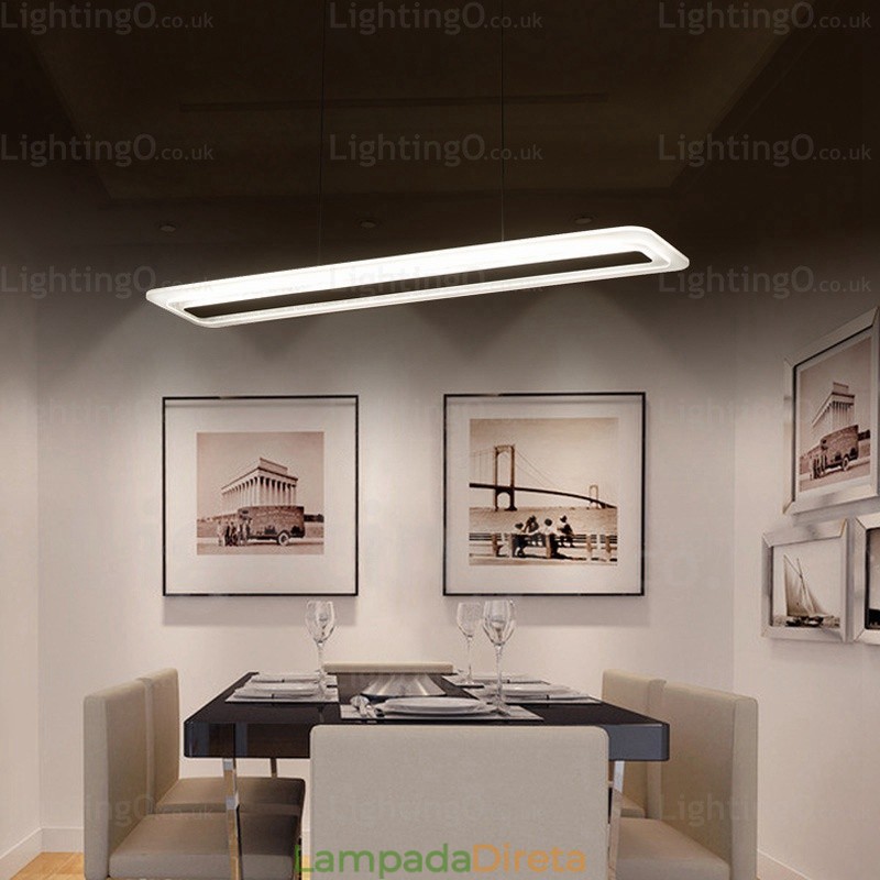 1 luz moderna contemporânea pendente com sombra de acrílico