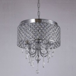 1 luz moderna contemporânea pendente com cúpula de cristal